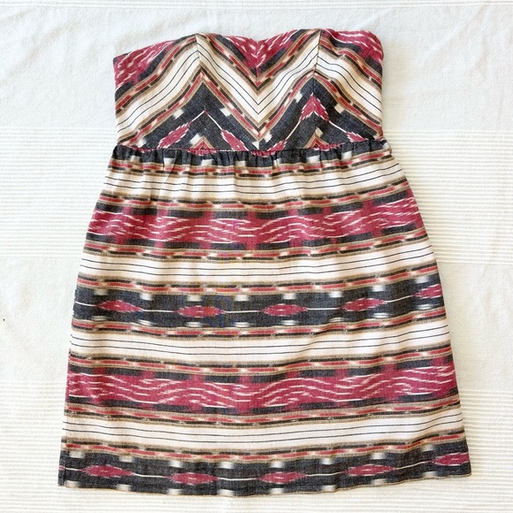 Staring At Stars Aztec Print Strapless Mini Dress - Picture 2 of 12